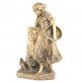 statueta art nouveau - vaza/suport encrier. sculptura in bronz.Franta cca 1880